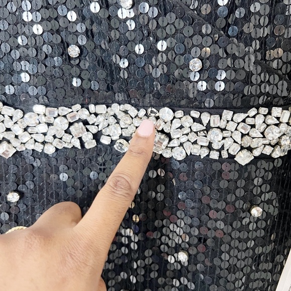 Mac Duggal Womens Sequined A Line Gown - Picture 5 of 10